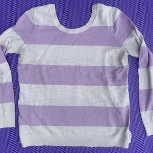 LOFT Scoop Neck Striped Sweater